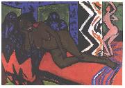 Ernst Ludwig Kirchner Sleeping Nilly Spain oil painting artist